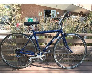 dark blue bicycle