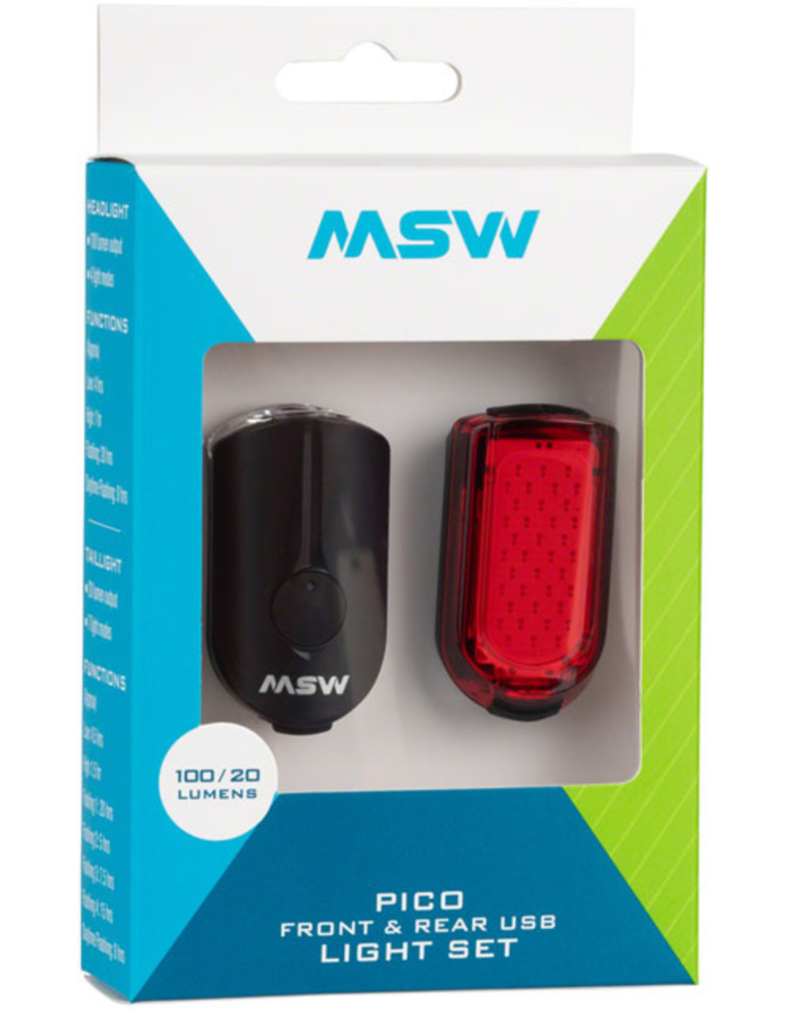 Light set, Pico Front & Rear MSW USB