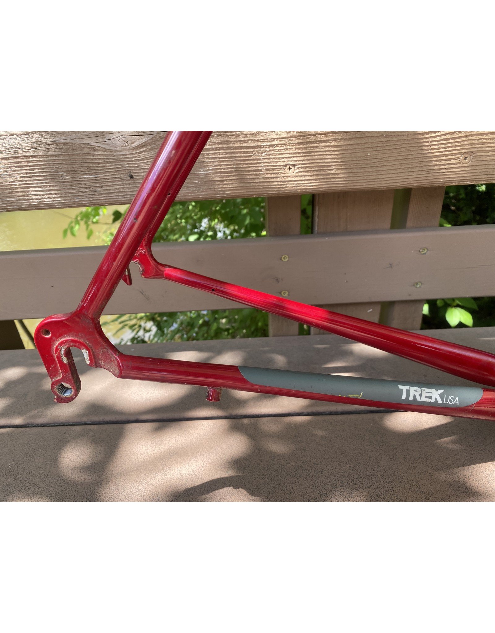 Trek Trek 2100 "Composite" road frame - red/carbon, 57cm (center-to-top), w/headset, AS IS