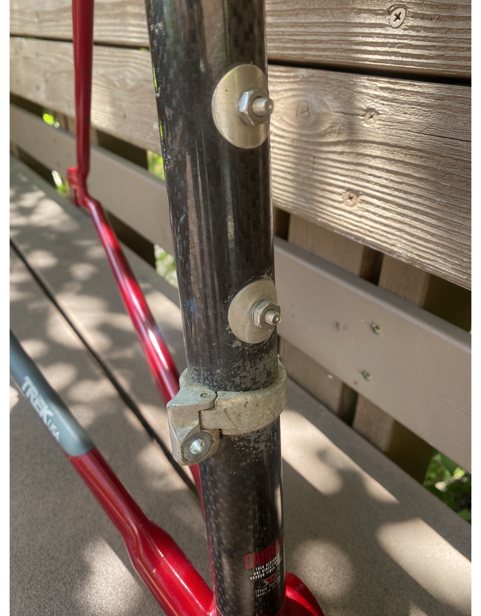 Trek Trek 2100 "Composite" road frame - red/carbon, 57cm (center-to-top), w/headset, AS IS