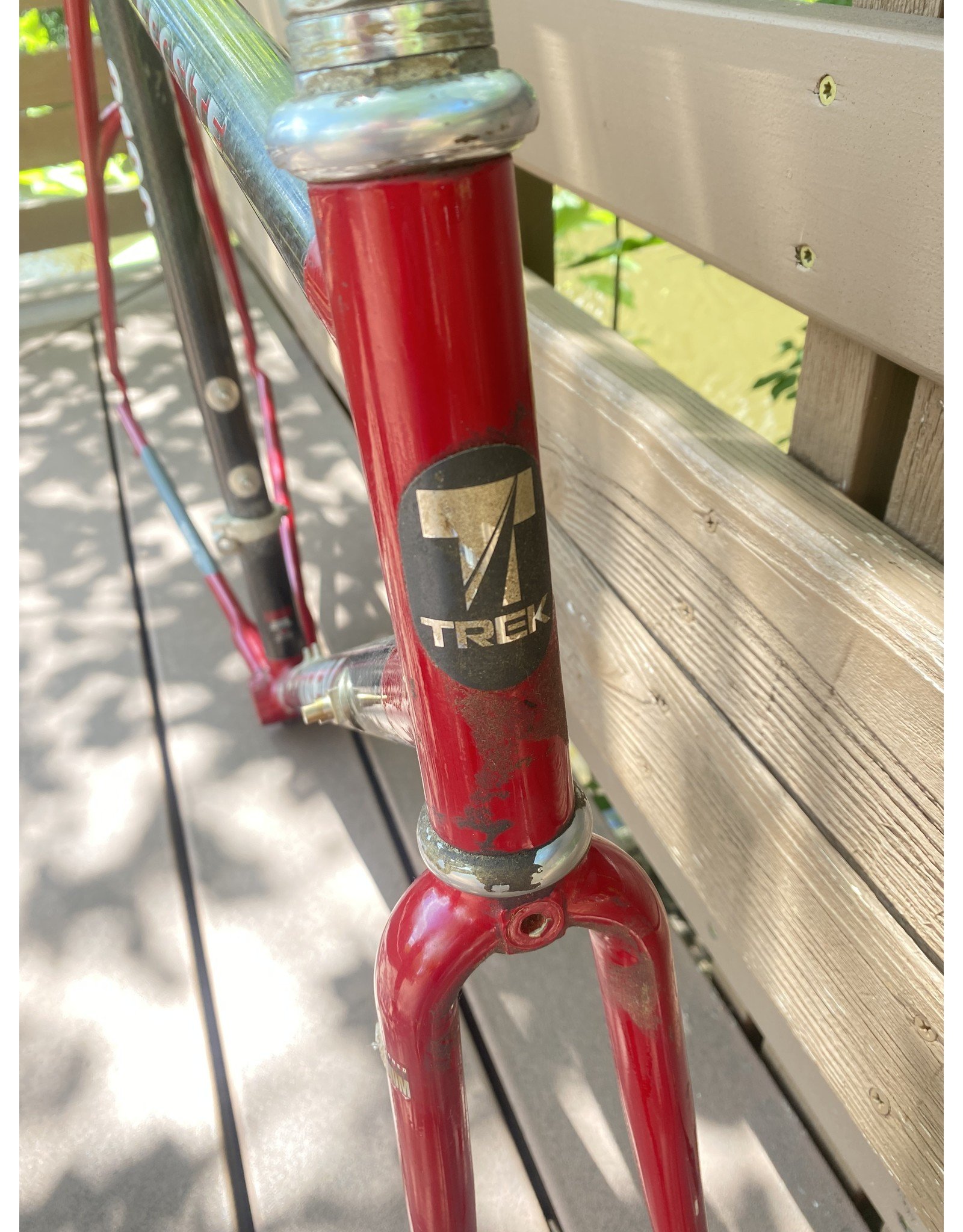 Trek Trek 2100 "Composite" road frame - red/carbon, 57cm (center-to-top), w/headset, AS IS