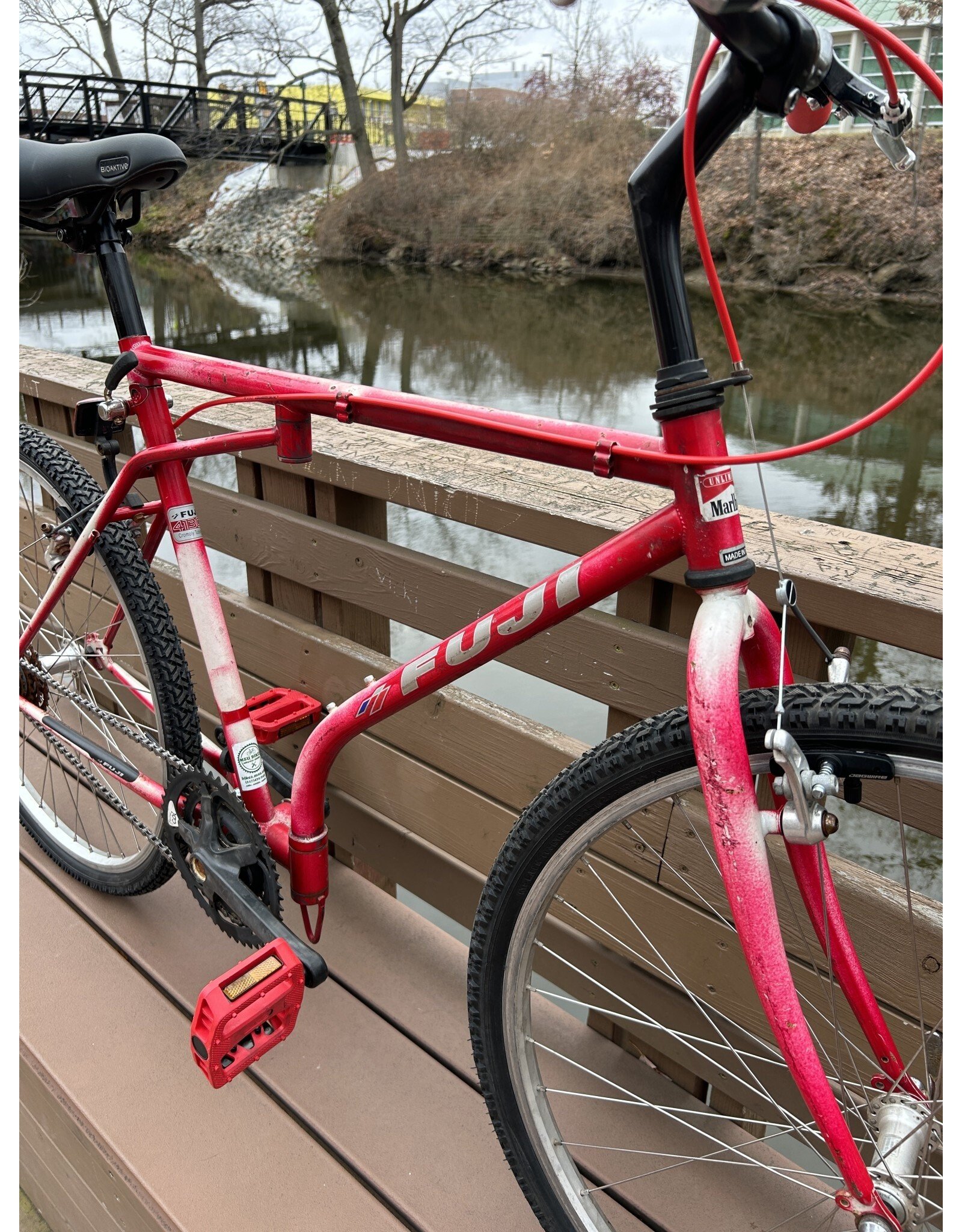 Fuji Folding Bike, Sun-Faded Red, 19in/L