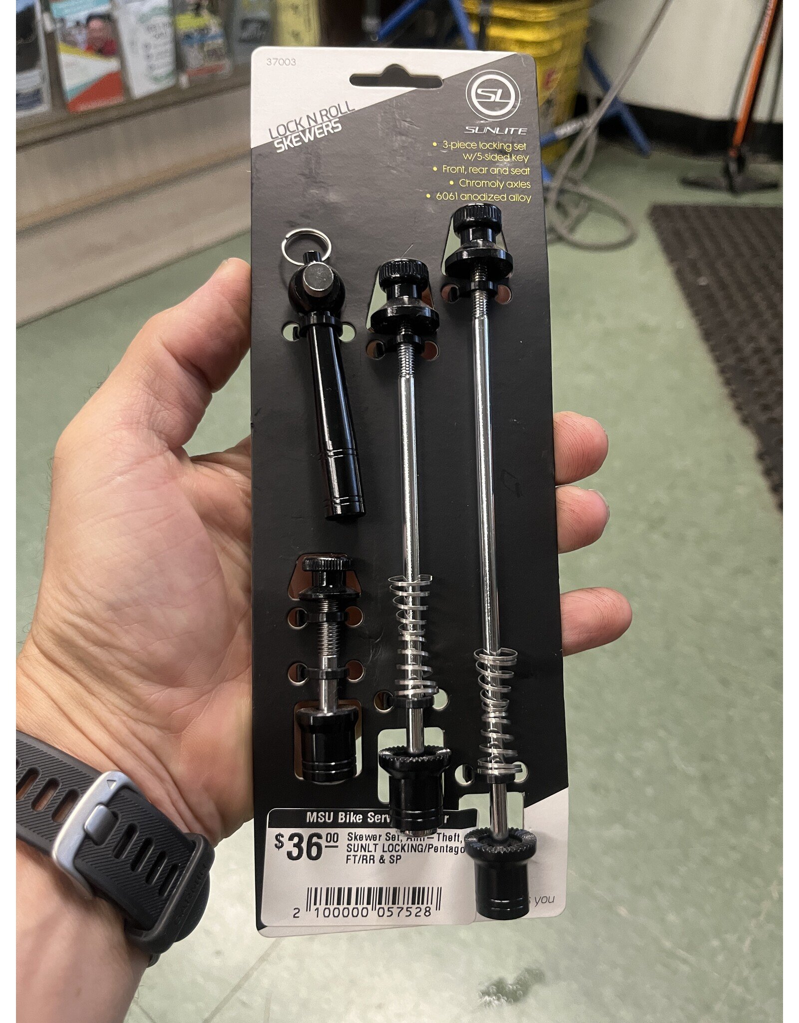 Sunlite Skewer Set, Anti-Theft, Sunlite, LOCKING/Pentagon, Wheels & Seat