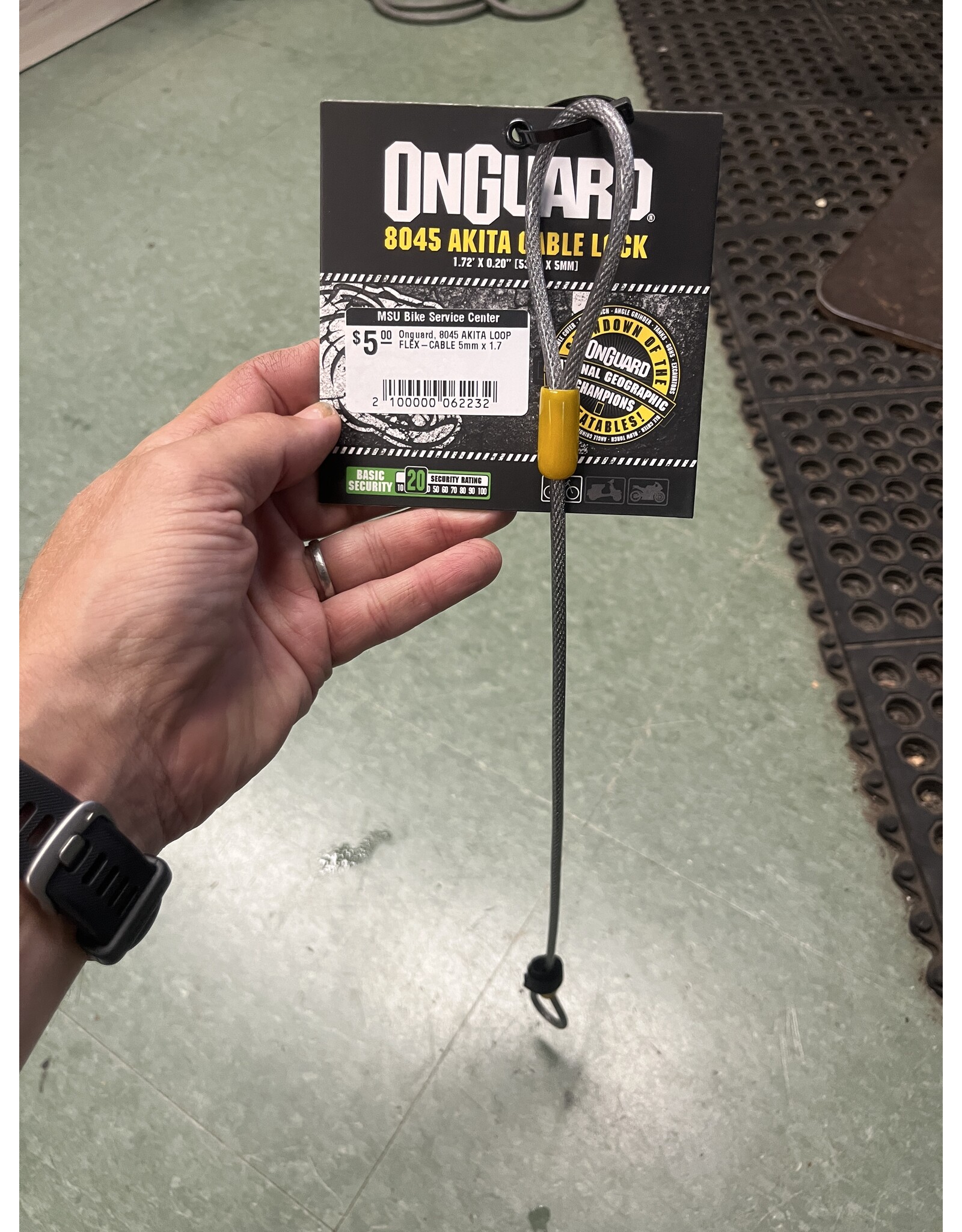 OnGuard Lock/Cable Only, OnGuard 8045 FLEX-CABLE 5mm x 21 in/ 53cm