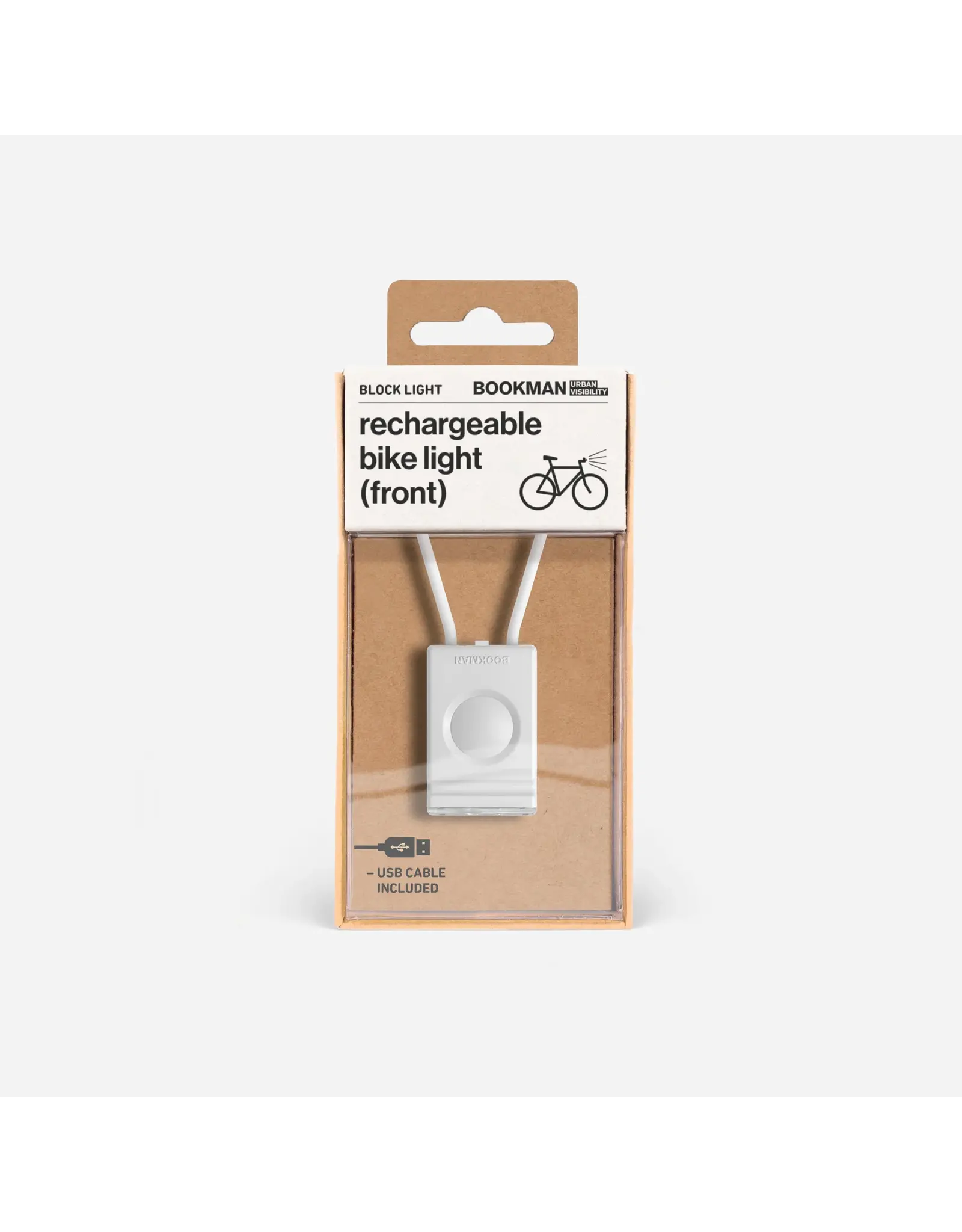 Bookman Light, Bookman Block Headlight - Rechargable, White