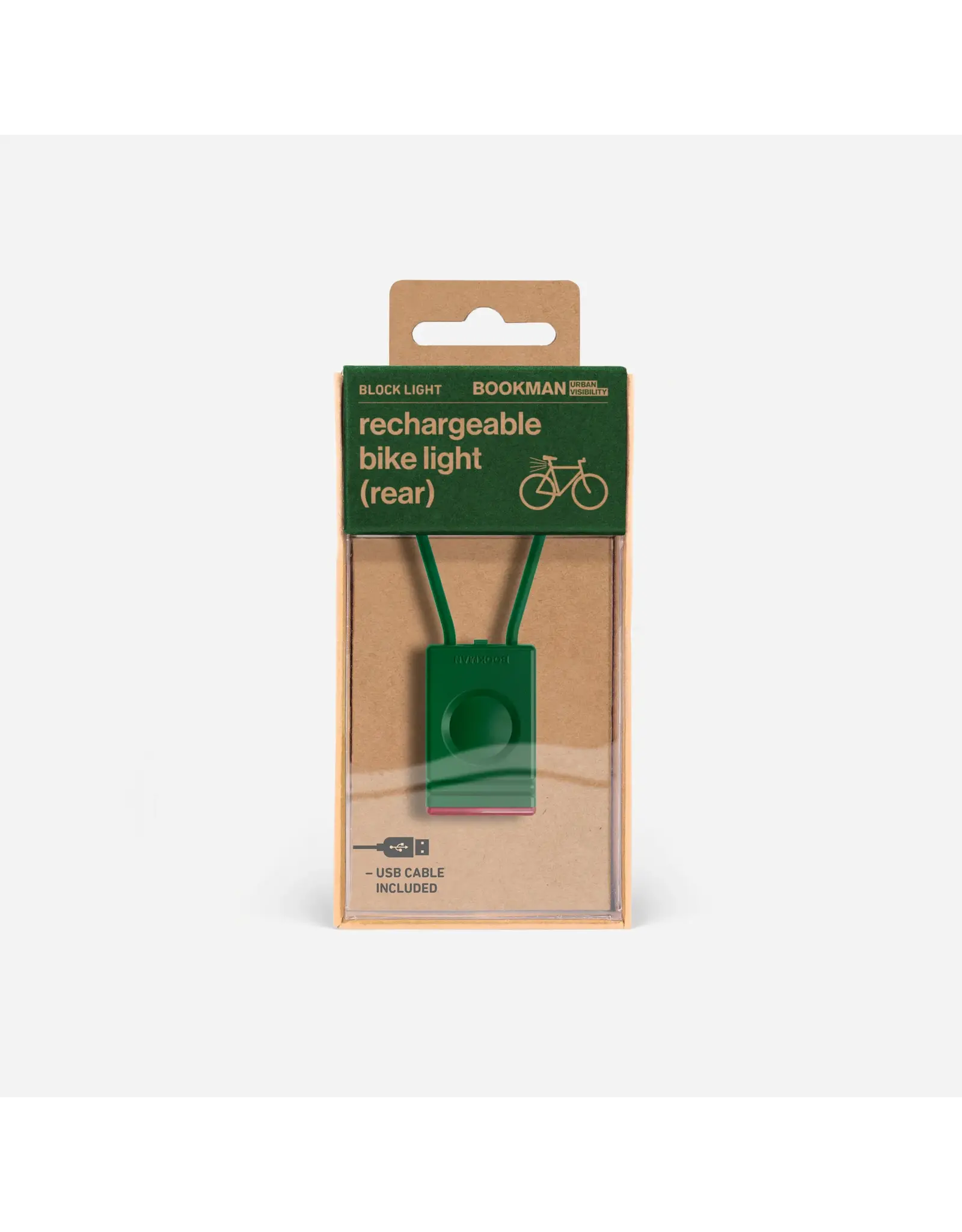 Bookman Light, Bookman Block Taillight - Rechargable, Green