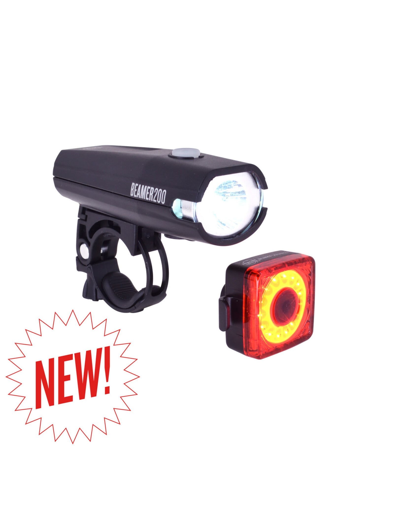 Planet Bike Light Set (F&R), Planet Bike, Beamer 200/Blinky Squared (USB)