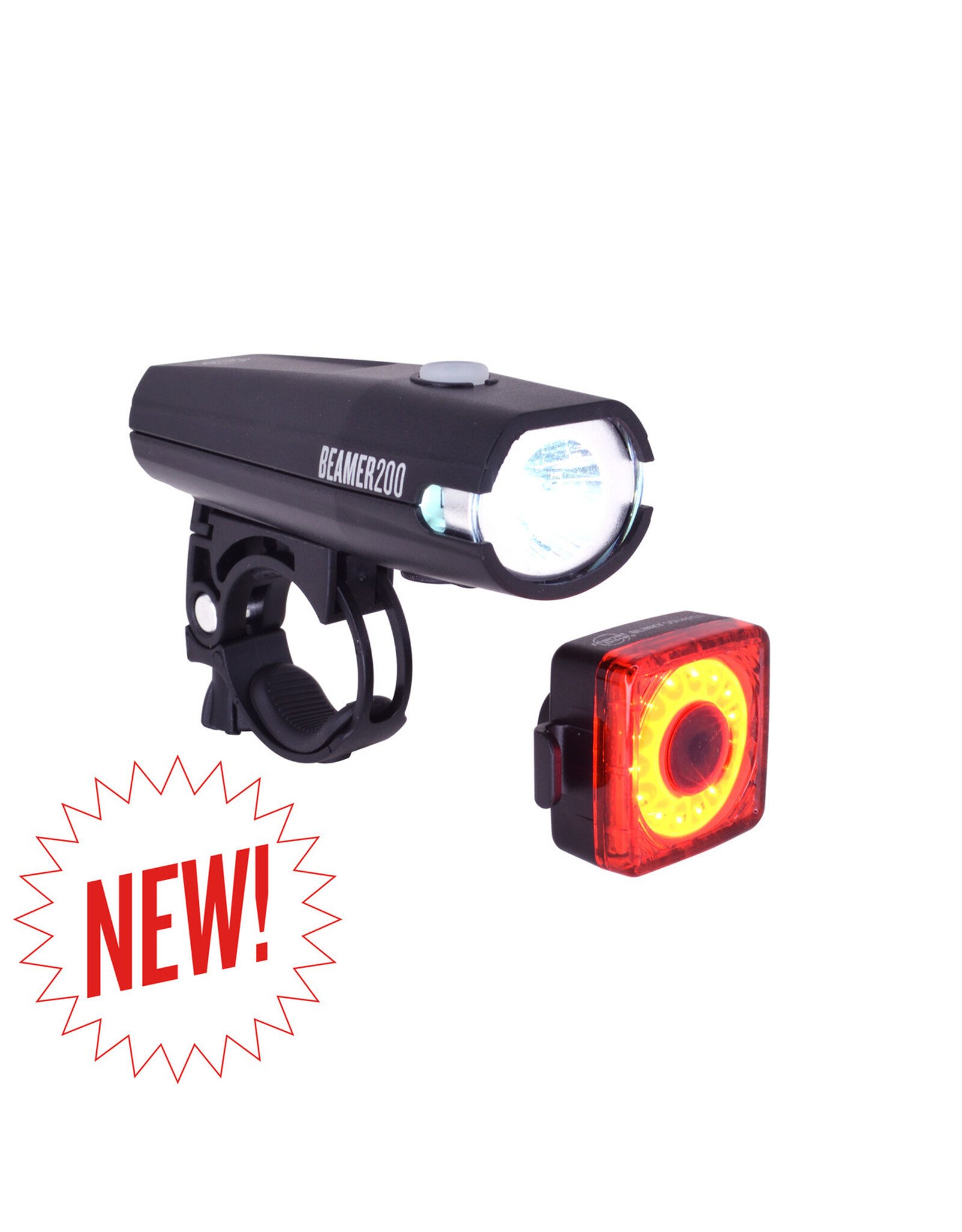 Planet Bike Light, Set (F&R),Planet Bike, Beamer200/BlinkySquared (USB)
