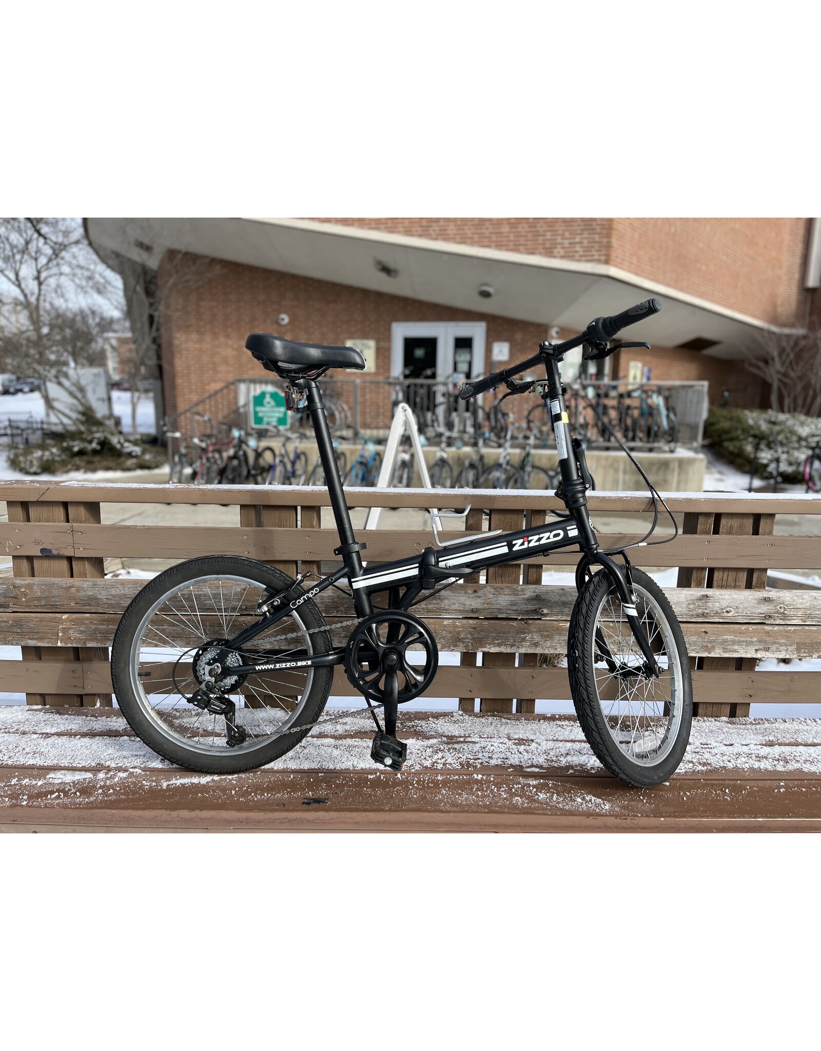 Zizzo Campo Folding Bike, Black/White, One Size Fits All