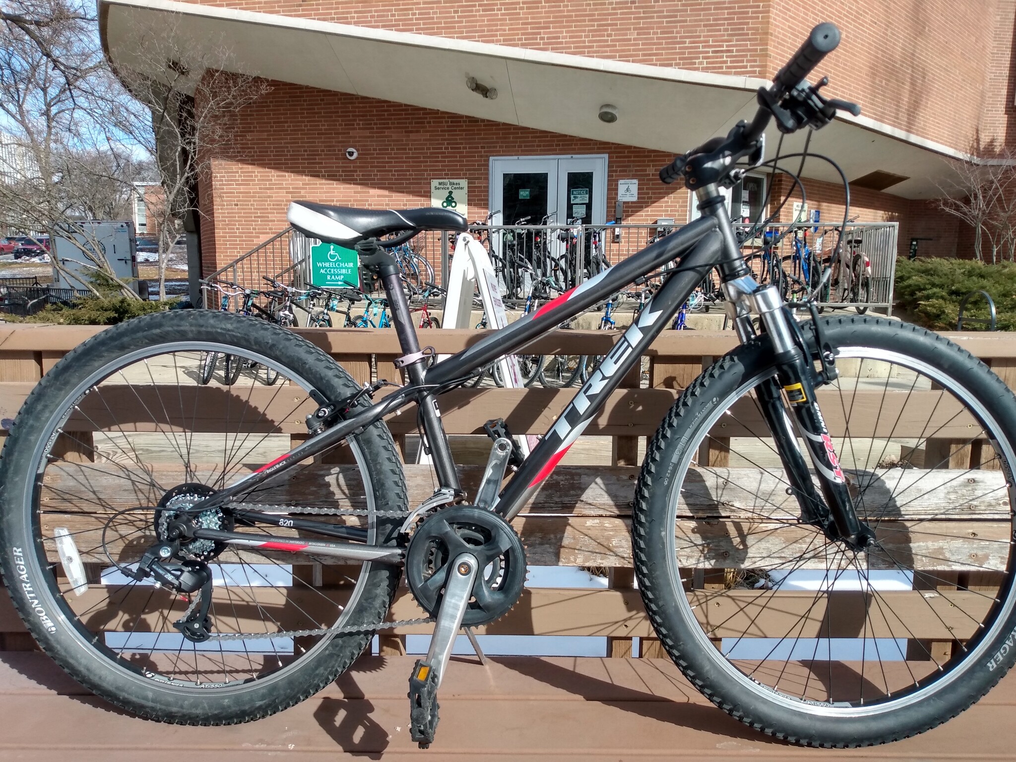 Trek, 820, 13in/S, Blk/Rd/Slvr - MSU Bike Service Center