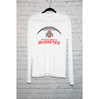 Captain Curt's Ohio State Laces Up Long Sleeve Drifit Tee