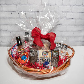 Captain Curt's Gift Basket with Salt Pepper & Hot Sauce