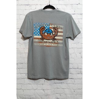 High Range Designs Captain Curt's US Flag Crab Tee