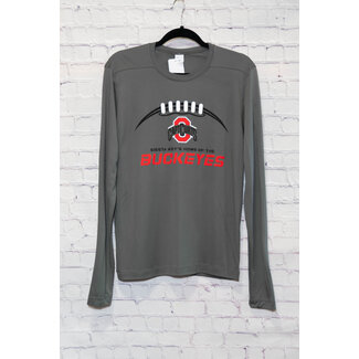 Captain Curt's Ohio State Laces Up Long Sleeve Drifit Tee