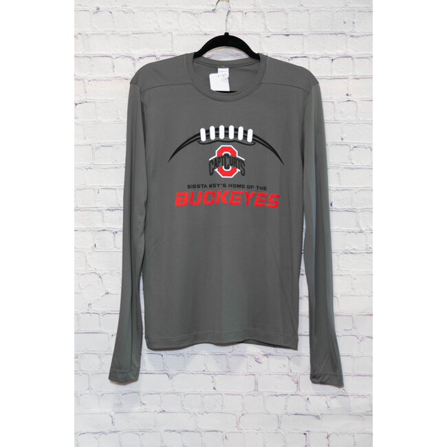 Ohio State Laces Up Long Sleeve Drifit Tee