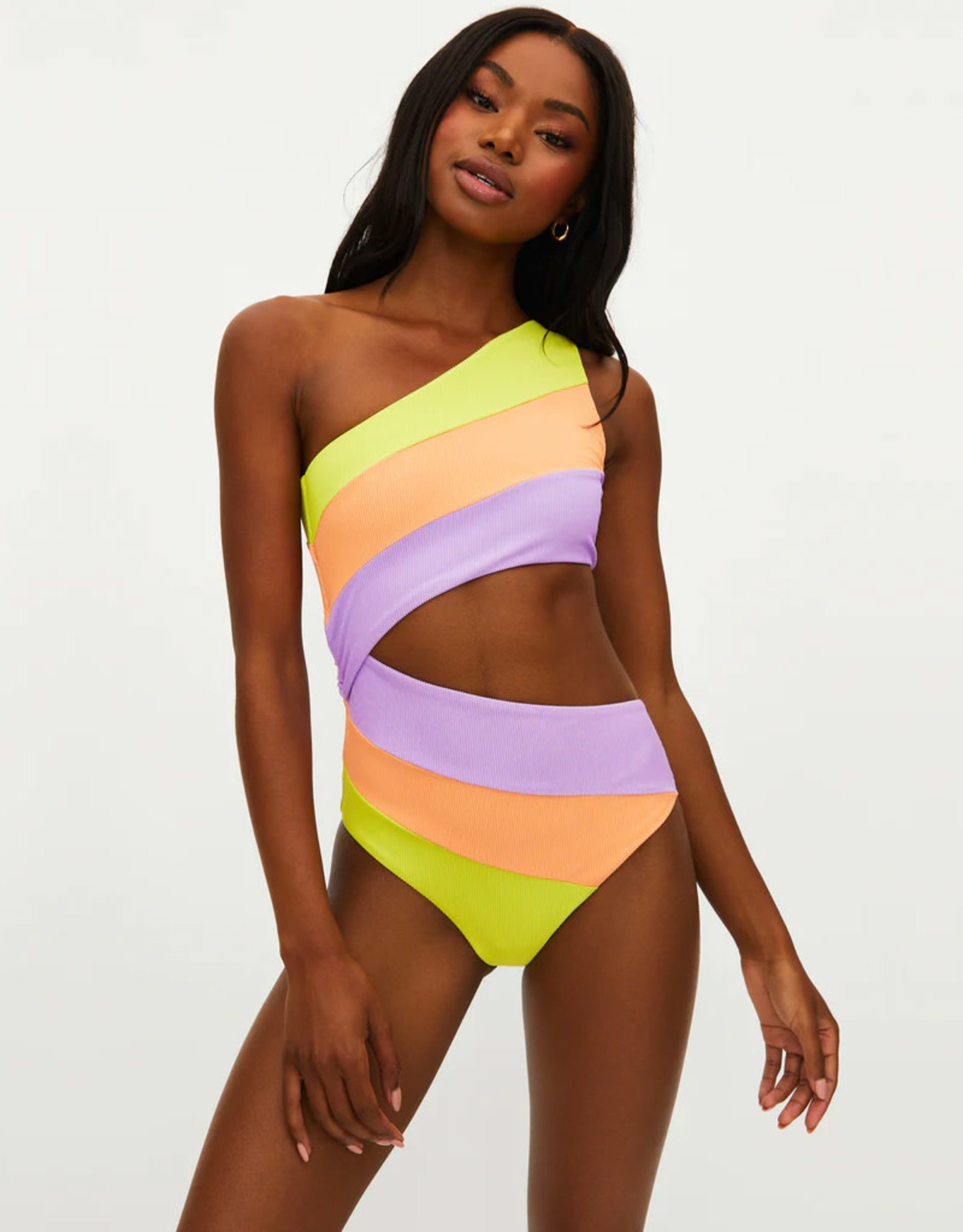 Beach Riot, Swim, New Beach Riot Riza Top Rouge Colorblock