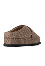 ROAM CROSS STACK RAFFIA SANDALS