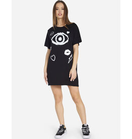 LAUREN MOSHI MISTY-PAINTED EVIL EYE TSHIRT DRESS