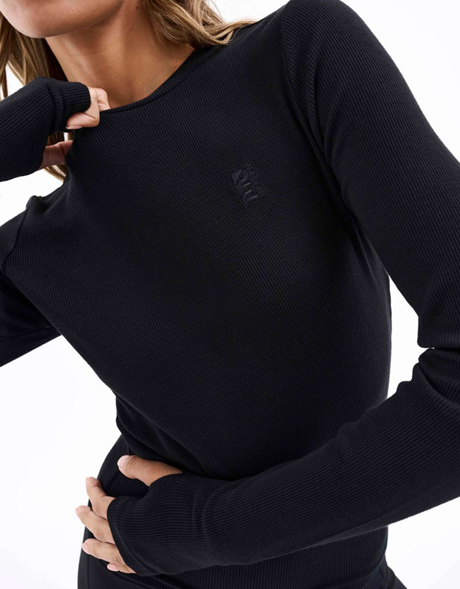 PE NATION FREE PLAY LS RIB TEE