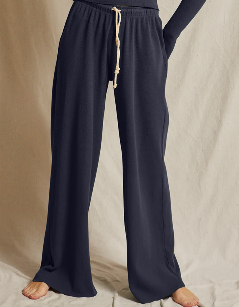 PERFECT WHITE TEE RIVERS WAFFLE WIDE LEG PANT Mighty Aphrodity