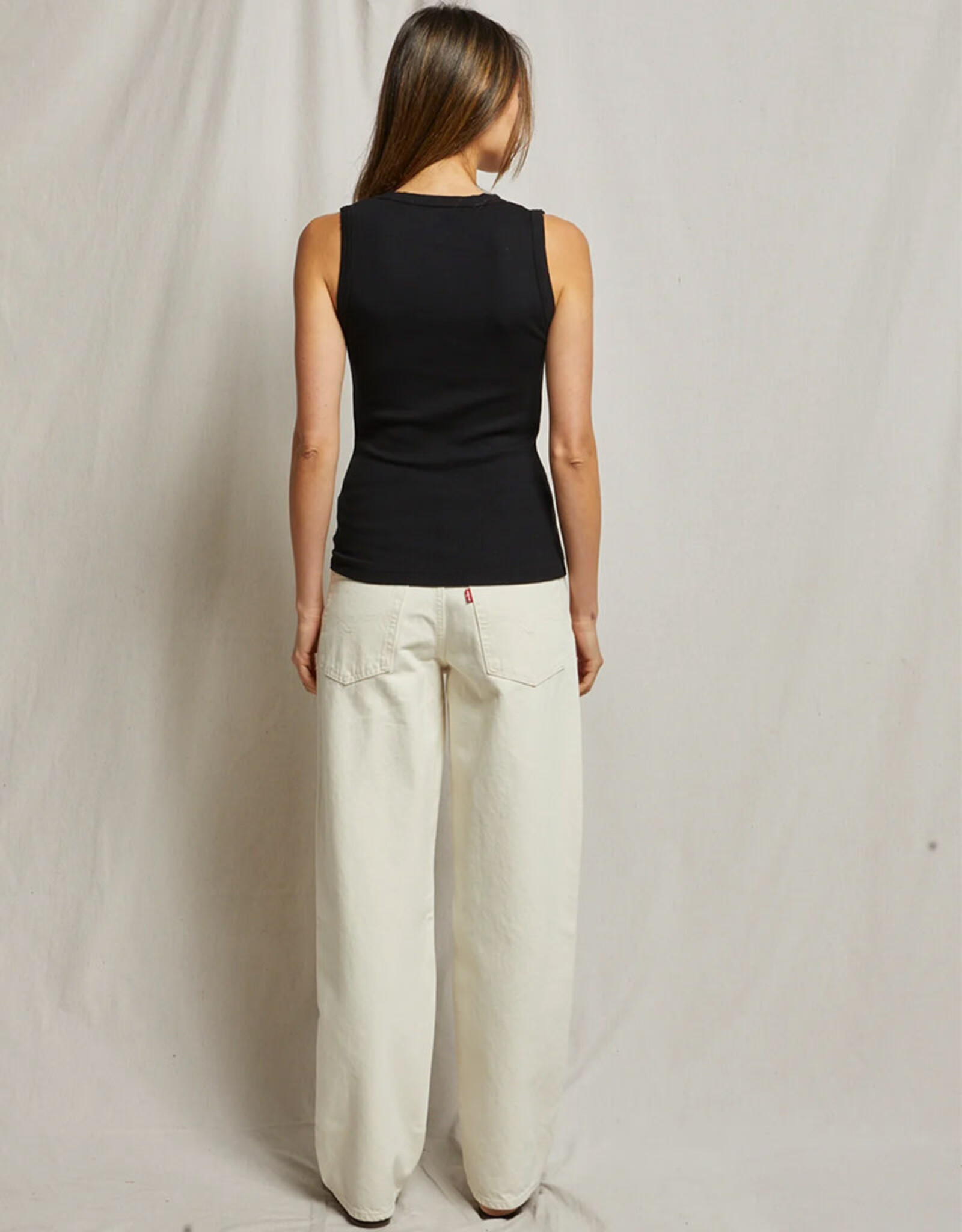 PERFECT WHITE TEE JORDAN LUXE RIB U-NECK TANK