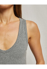 PERFECT WHITE TEE MARIA-STRUCTURED RIB VNECK TANK