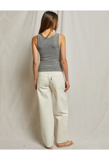 PERFECT WHITE TEE MARIA-STRUCTURED RIB VNECK TANK