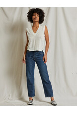 PERFECT WHITE TEE LUCY LINEN JERSEY SPANDEX VNECK TANK