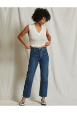 PERFECT WHITE TEE LUCY LINEN JERSEY SPANDEX VNECK TANK