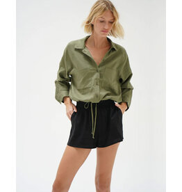 LNA ARAS LINEN ELASTIC WAIST SHORT