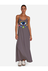 LAUREN MOSHI BERNA SPAGHETTI MAXI-RAINBOW EVIL EYE