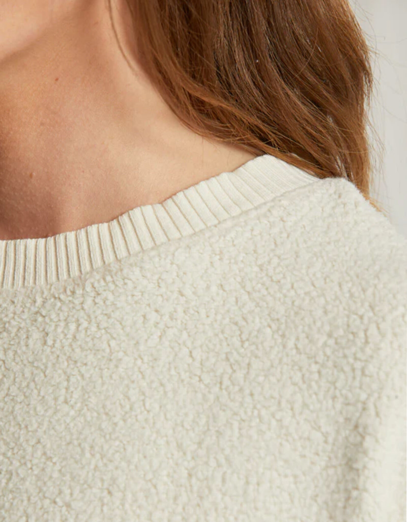 PERFECT WHITE TEE MAYER REVERSE FLEECE LS PULLOVER