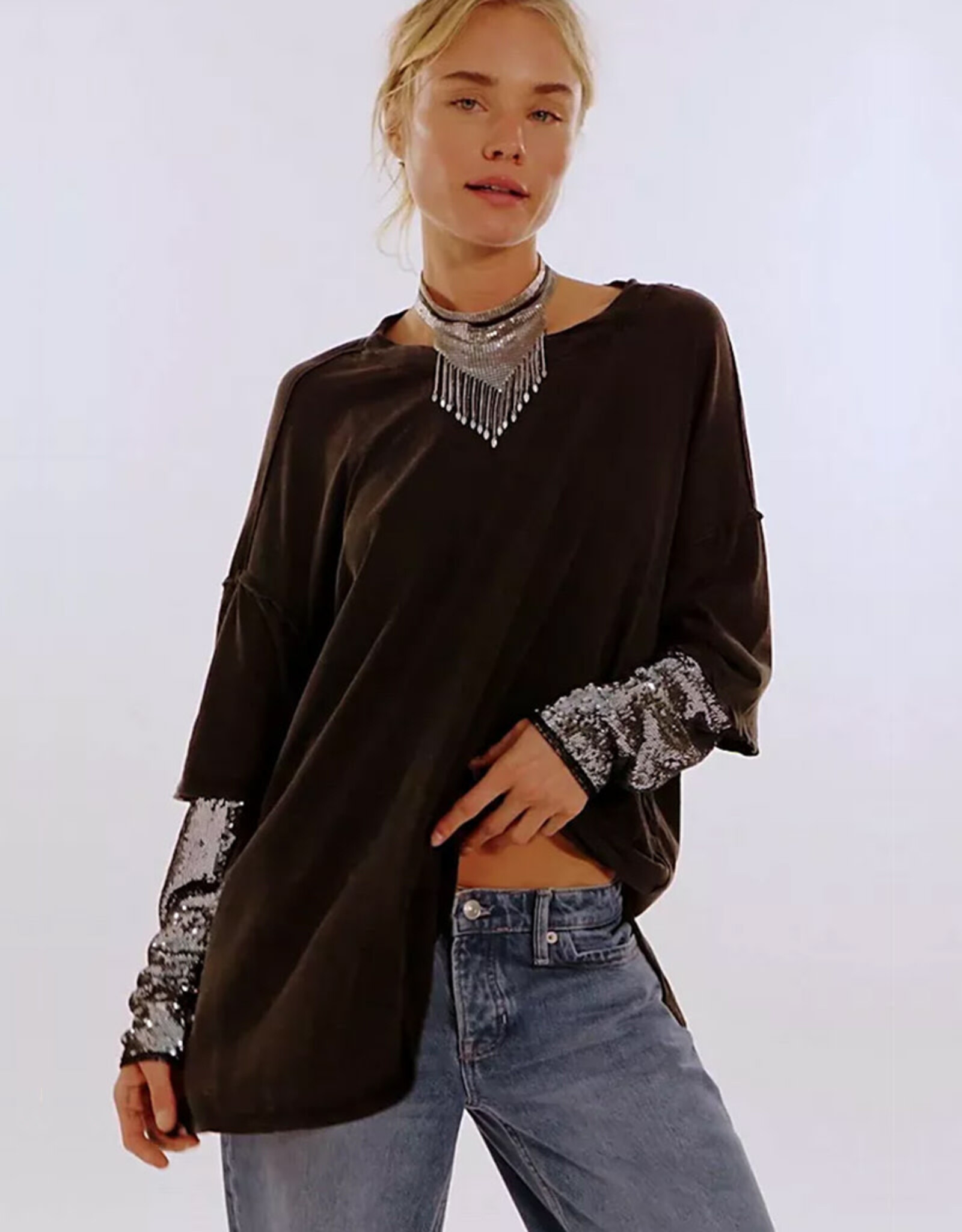 FREE PEOPLE WE THE FREE NELLIE SEQUIN TWOFER