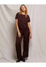 PERFECT WHITE TEE CAMILE SATIN WIDE LEG