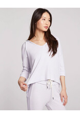 CHASER 3/4 SLEEVE SPLIT SIDE THERMAL DOLMAN HOODIE