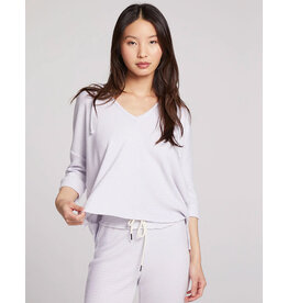 CHASER 3/4 SLEEVE SPLIT SIDE THERMAL DOLMAN HOODIE