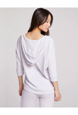 CHASER 3/4 SLEEVE SPLIT SIDE THERMAL DOLMAN HOODIE