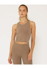 CREAM YOGA MIA HIGH NECK TANK BRA