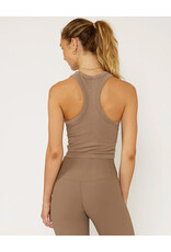 CREAM YOGA MIA HIGH NECK TANK BRA