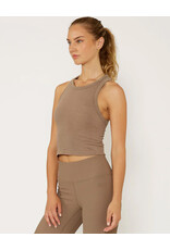 CREAM YOGA MIA HIGH NECK TANK BRA