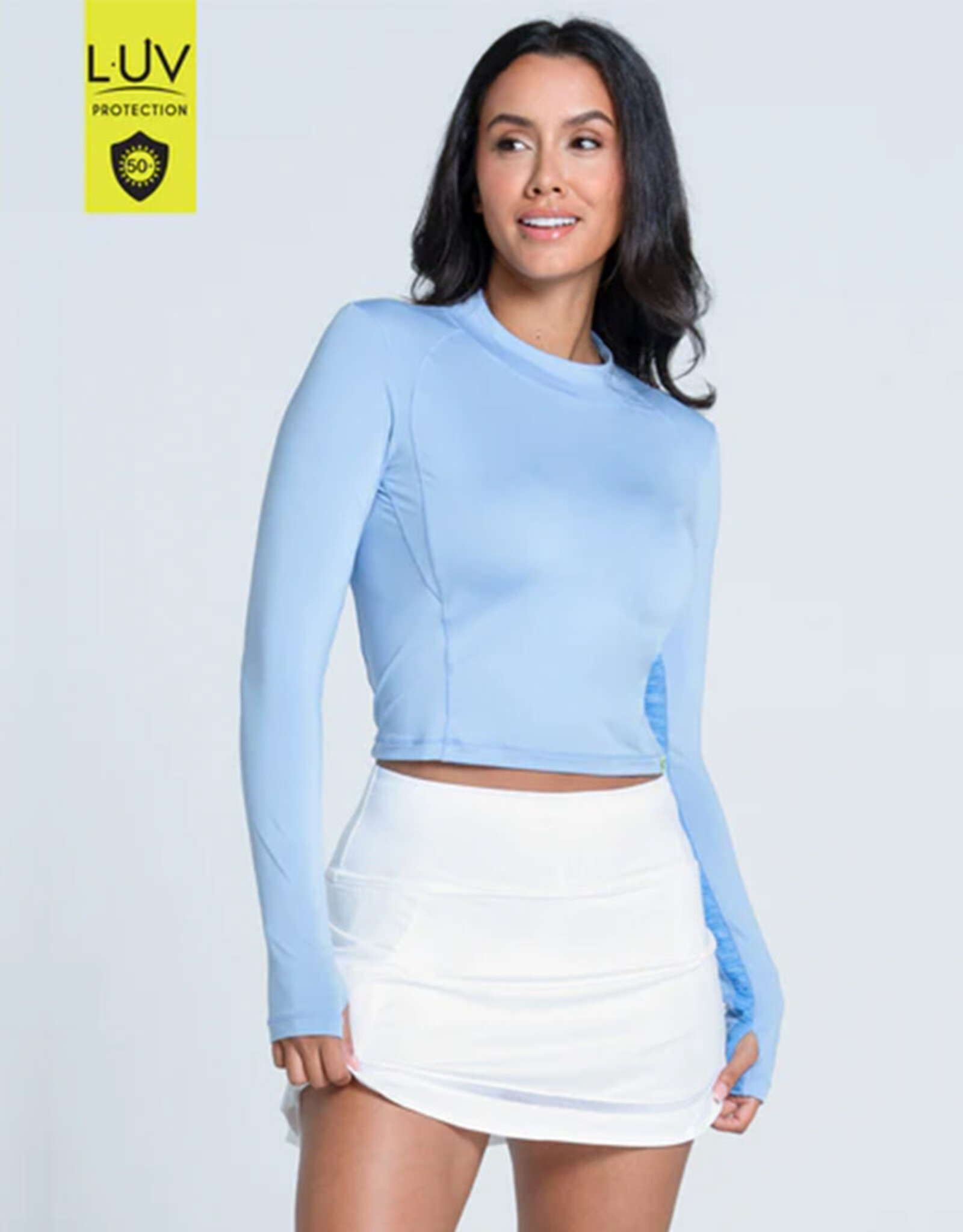 LUCKY IN LOVE MOCK NECK HIP LS
