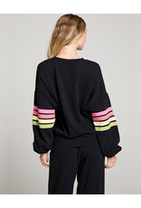 CHASER RAINBOW STRIPING LS PULLOVER