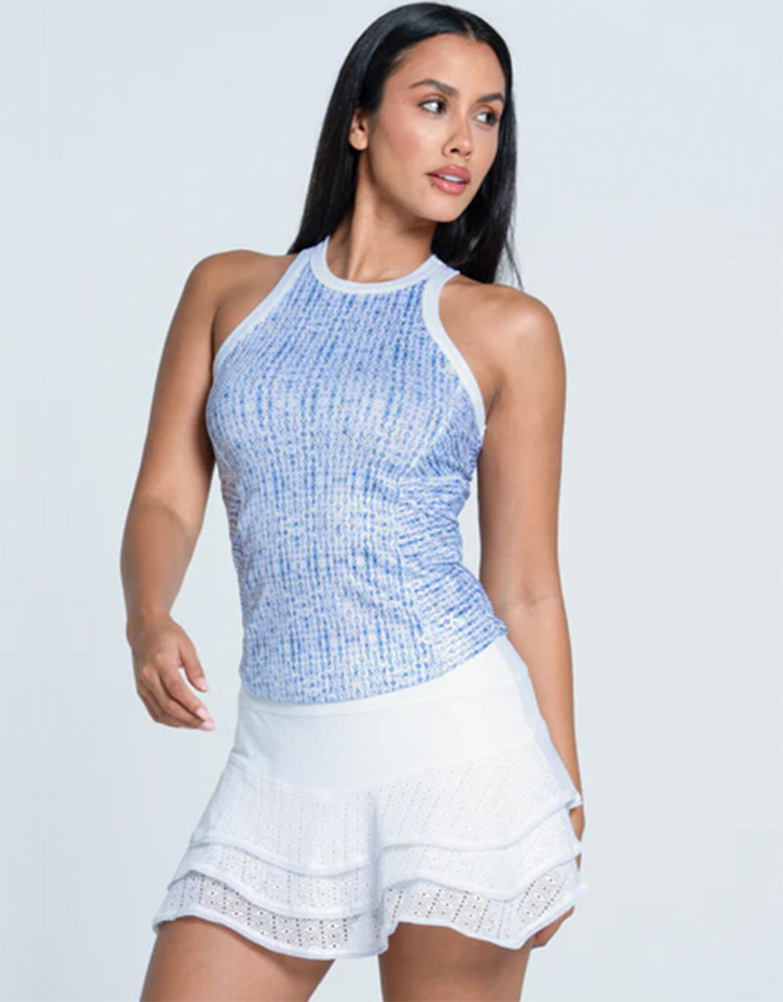 LUCKY IN LOVE BOHO TILE RIB TANK