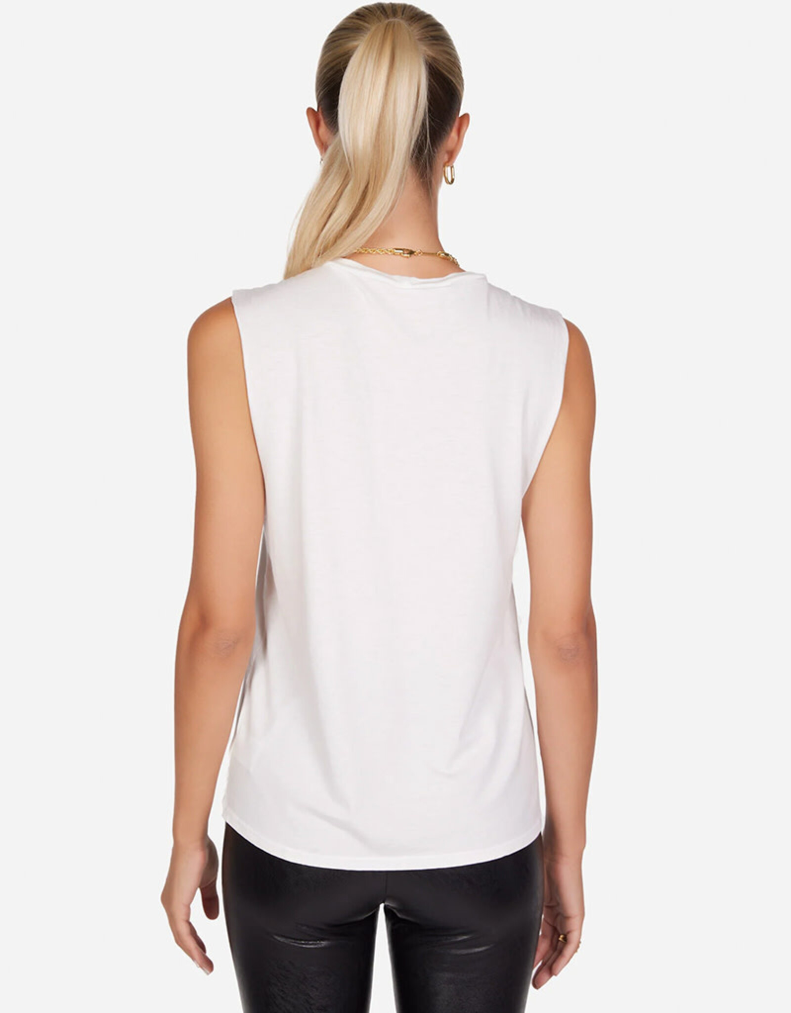 LAUREN MOSHI KEL SPRAY HAPPYFACE ELEMENTS TANK