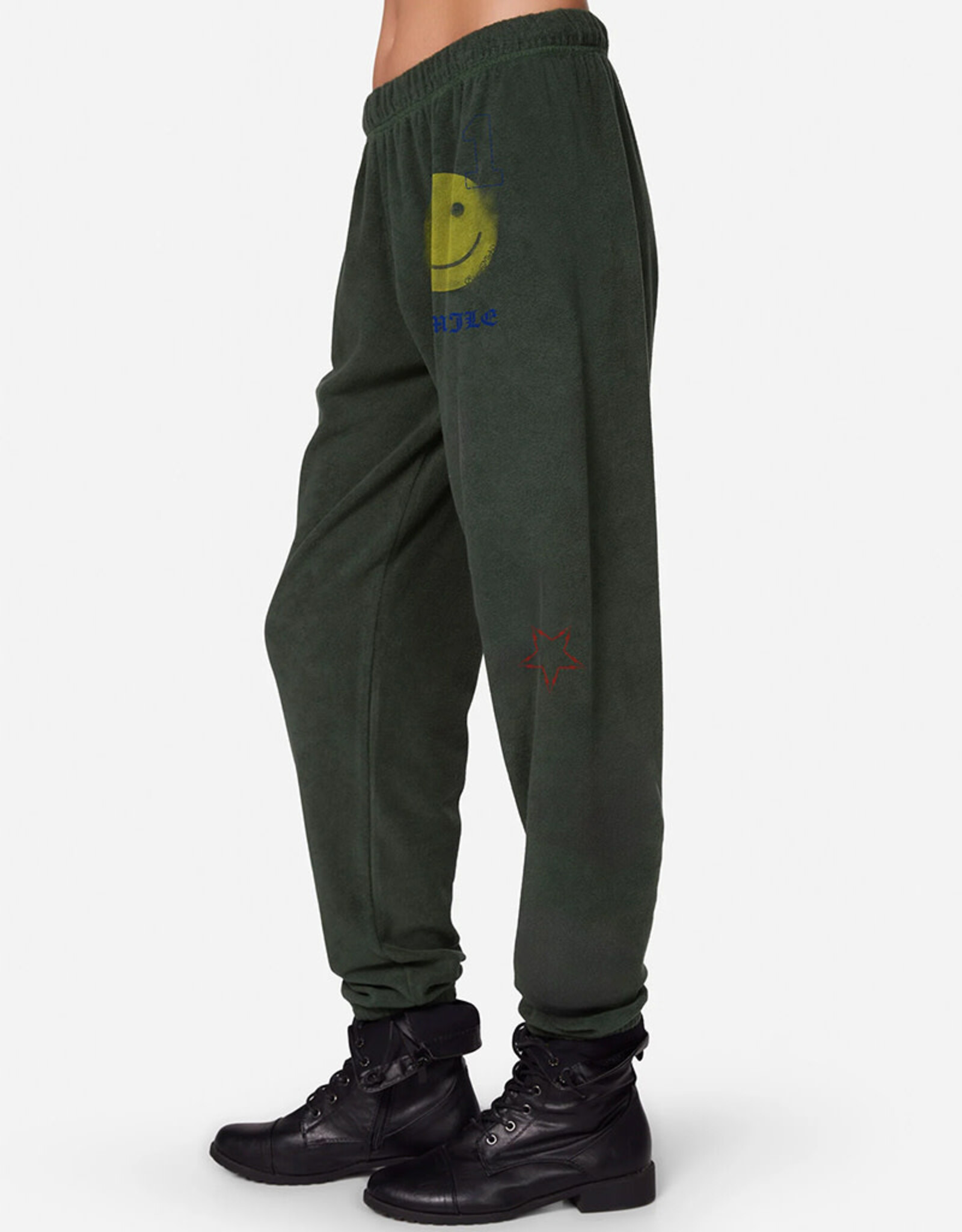 LAUREN MOSHI TANZY SPRAY HAPPYFACE ELEMENTS SWEATPANT