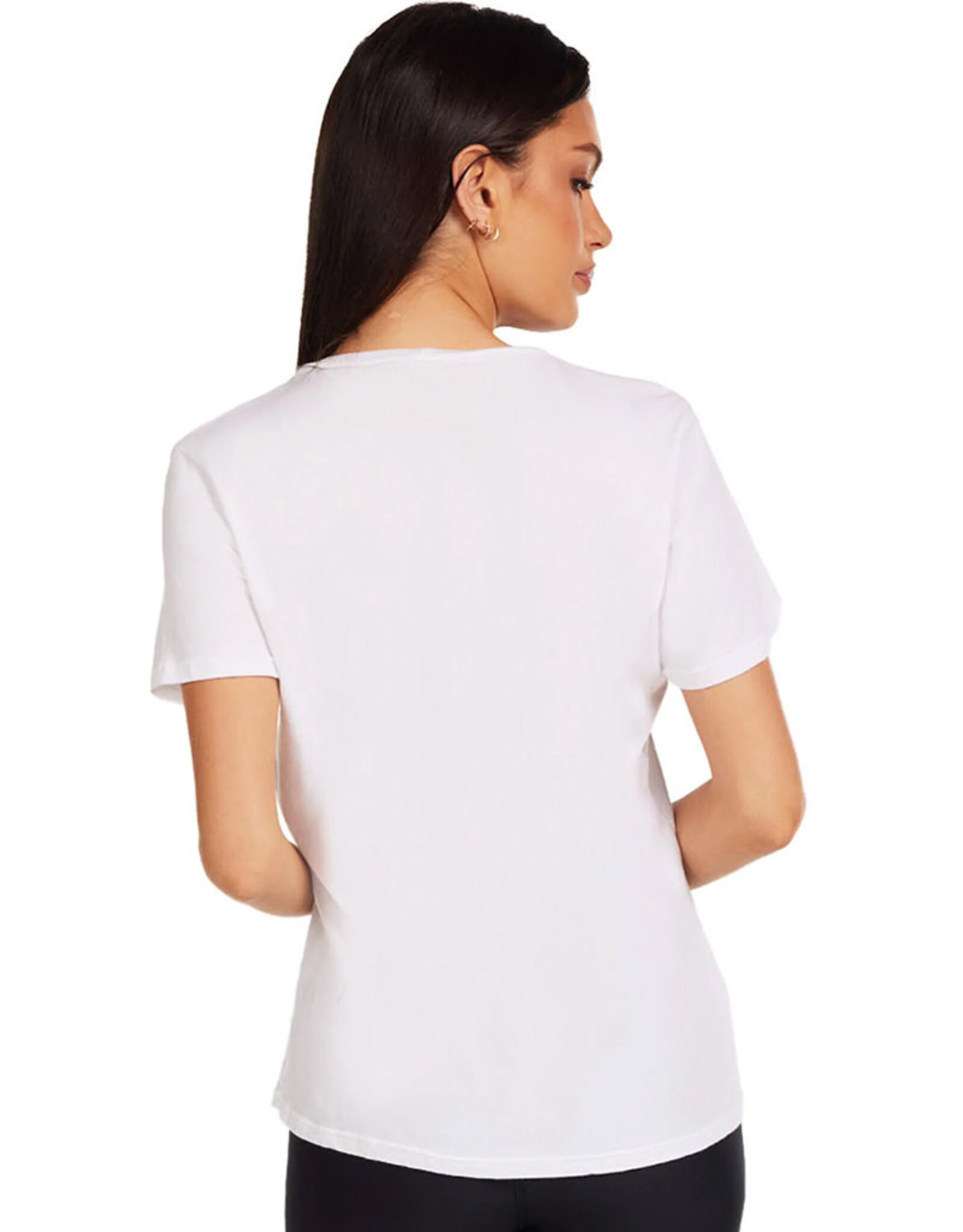 LAUREN MOSHI CORAL BARBELL LIP TEE