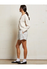 PERFECT WHITE TEE RILEY POPLIN STRIPE SHORT
