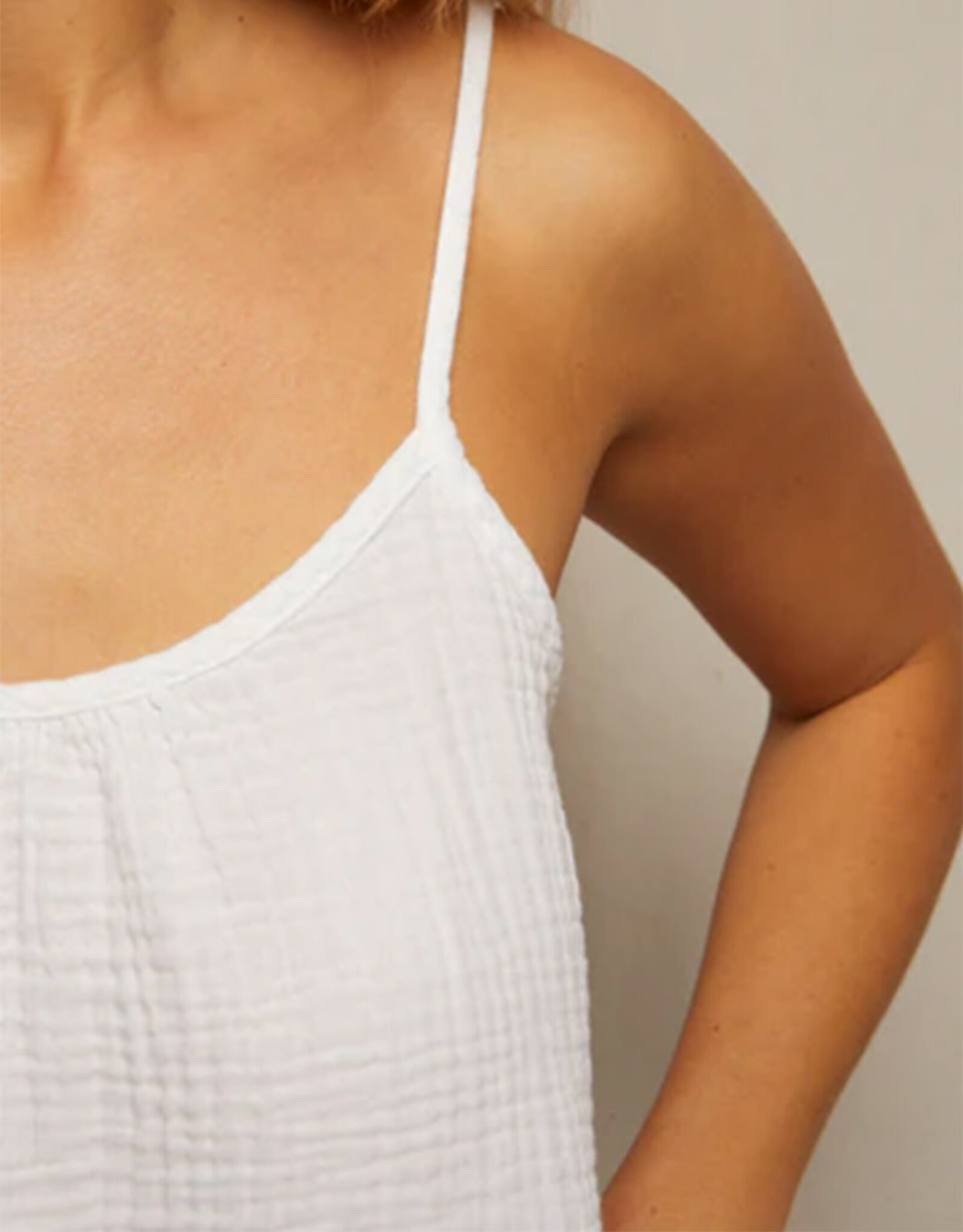 PERFECT WHITE TEE MARLO DOUBLE GAUZE TANK
