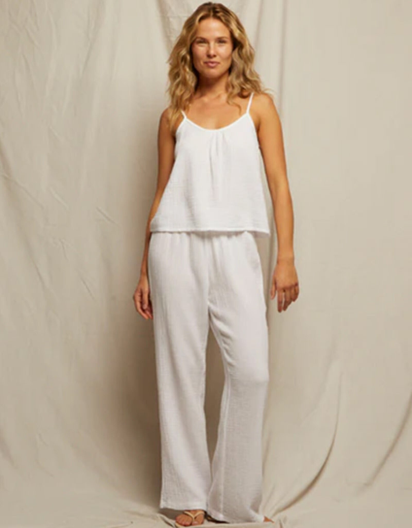 PERFECT WHITE TEE MARLO DOUBLE GAUZE TANK