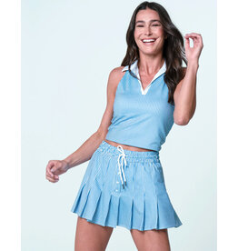 LUCKY IN LOVE HIP FIT LINEN TANK